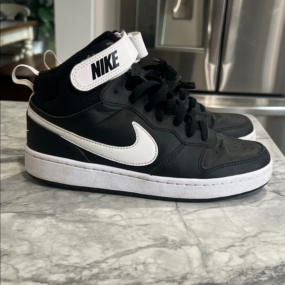 Nike Kids Black and White High-Top Sneakers